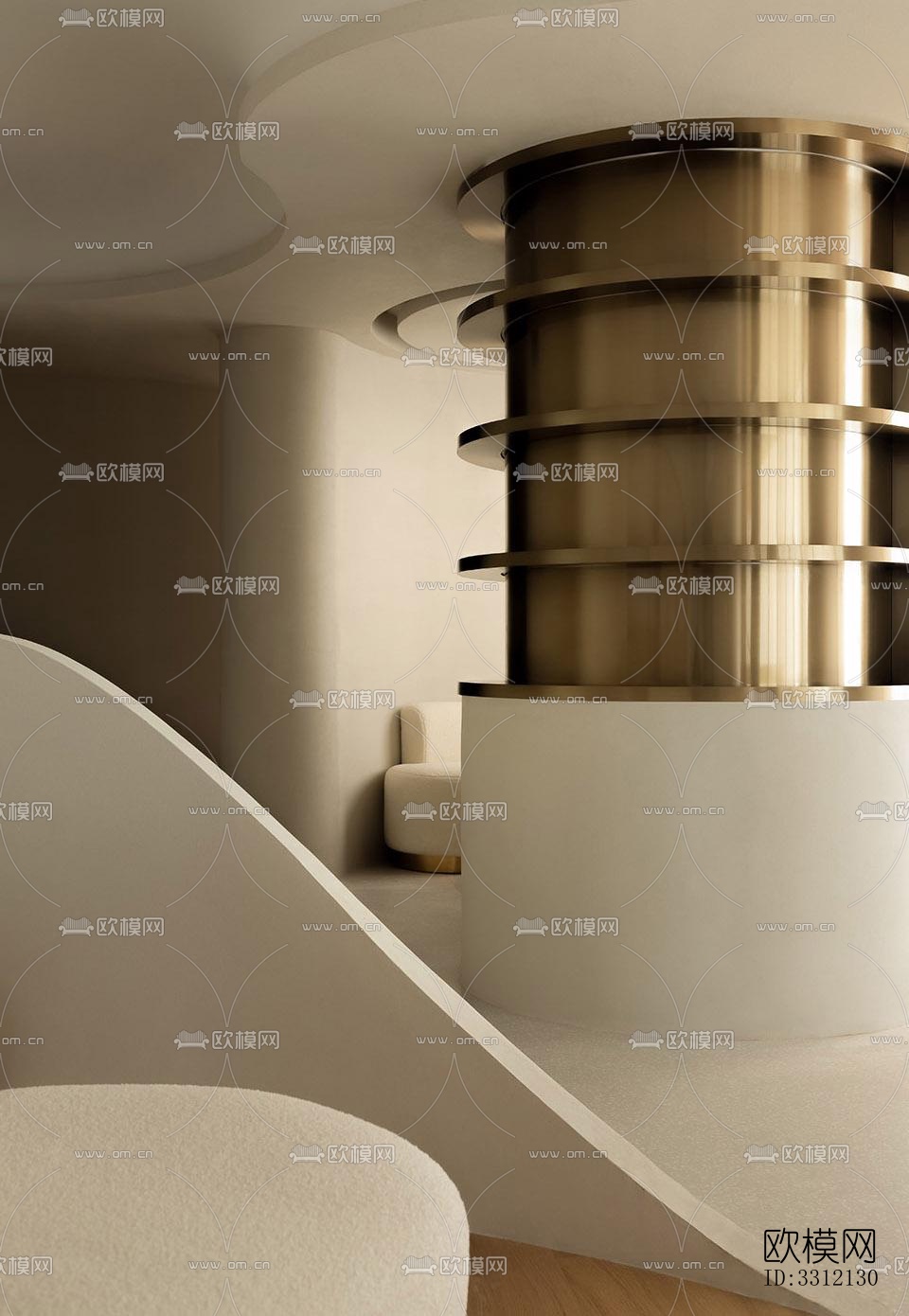 现代健身房效果图下载（渲染图2）