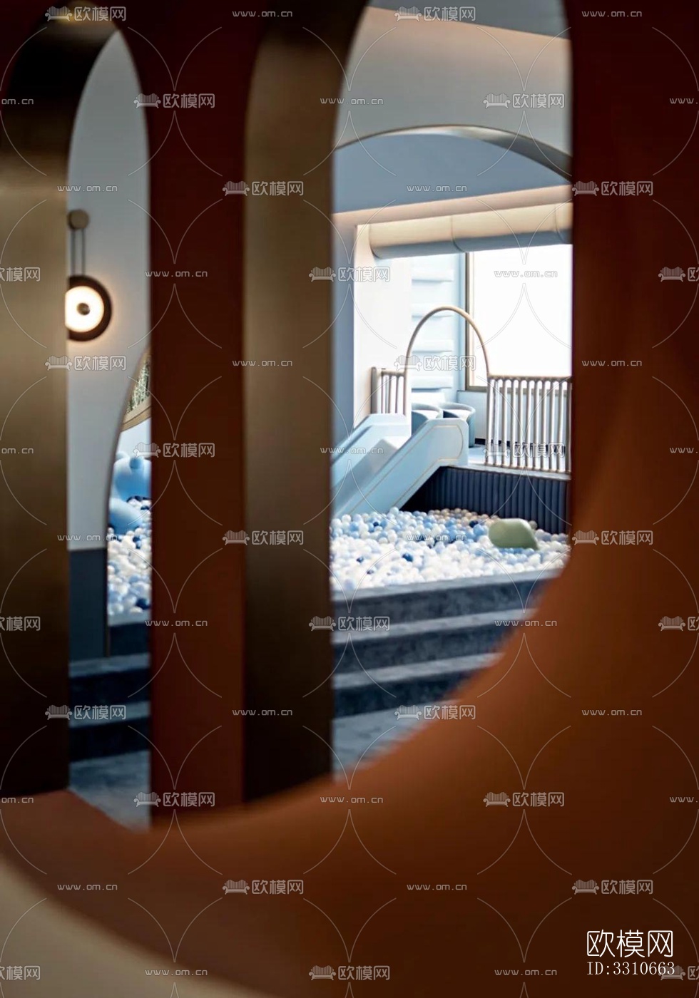 现代儿童游乐效果图下载（渲染图6）