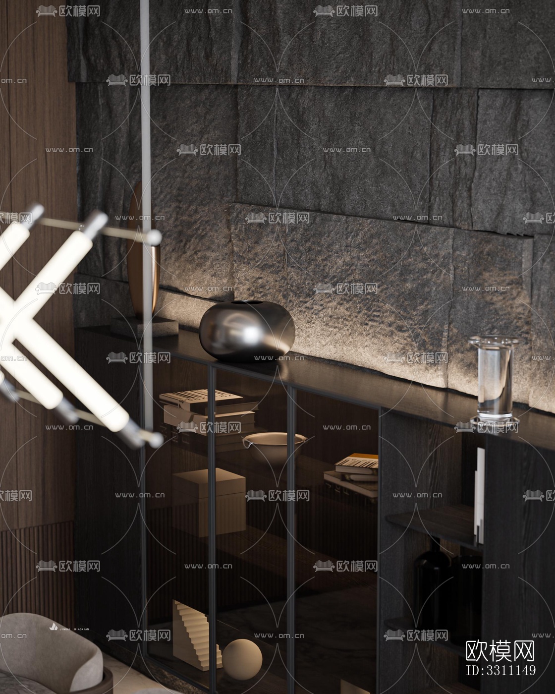 现代客餐厅效果图下载（渲染图10）