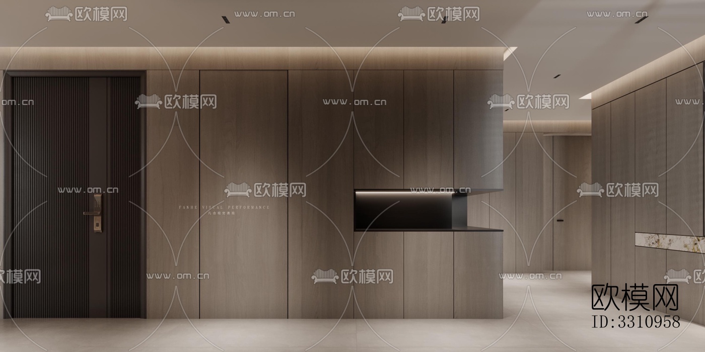 现代客餐厅效果图下载（渲染图8）