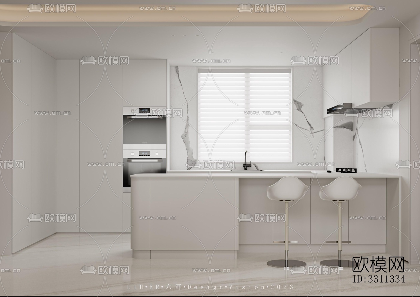 现代客餐厅效果图下载（渲染图14）