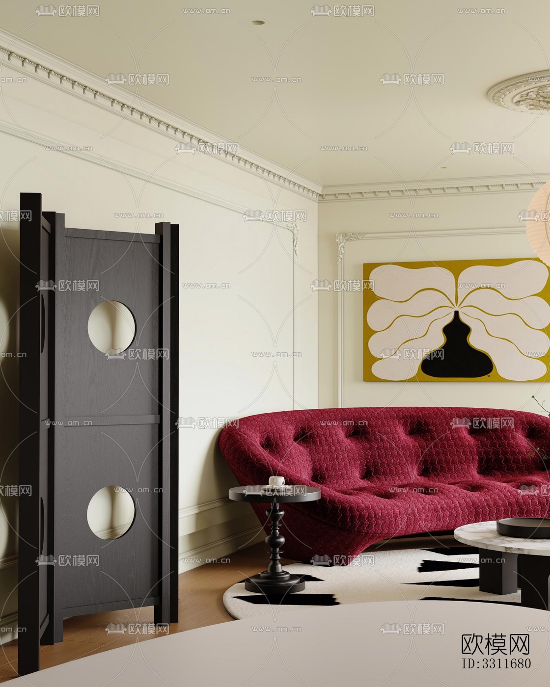 现代客餐厅效果图下载（渲染图8）