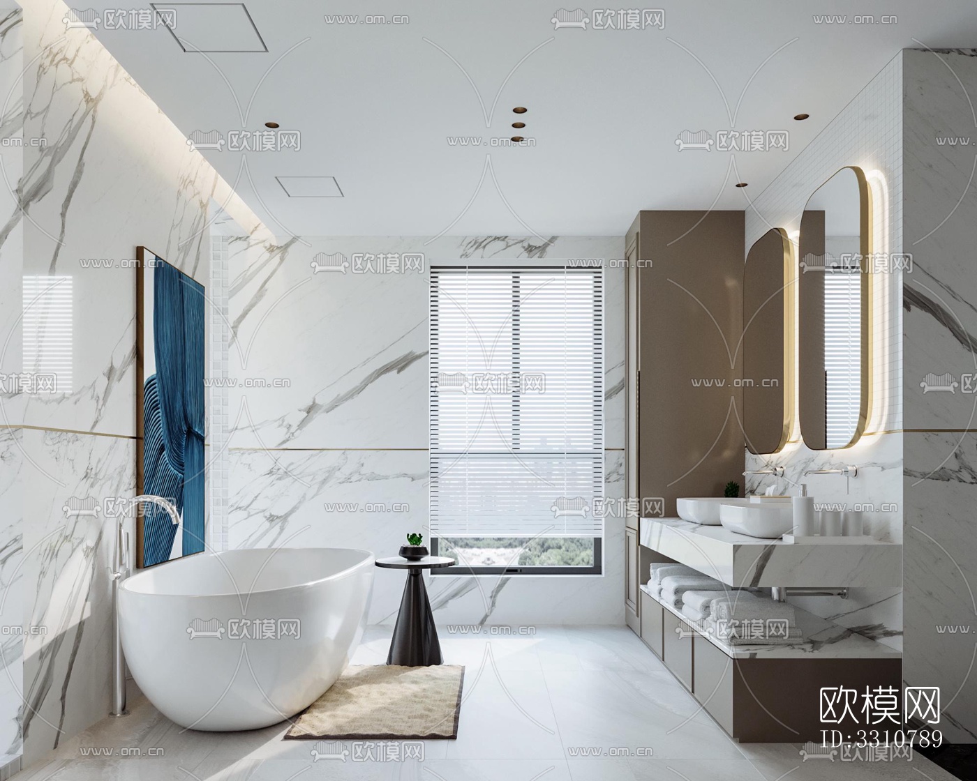 现代卧室效果图下载（渲染图9）