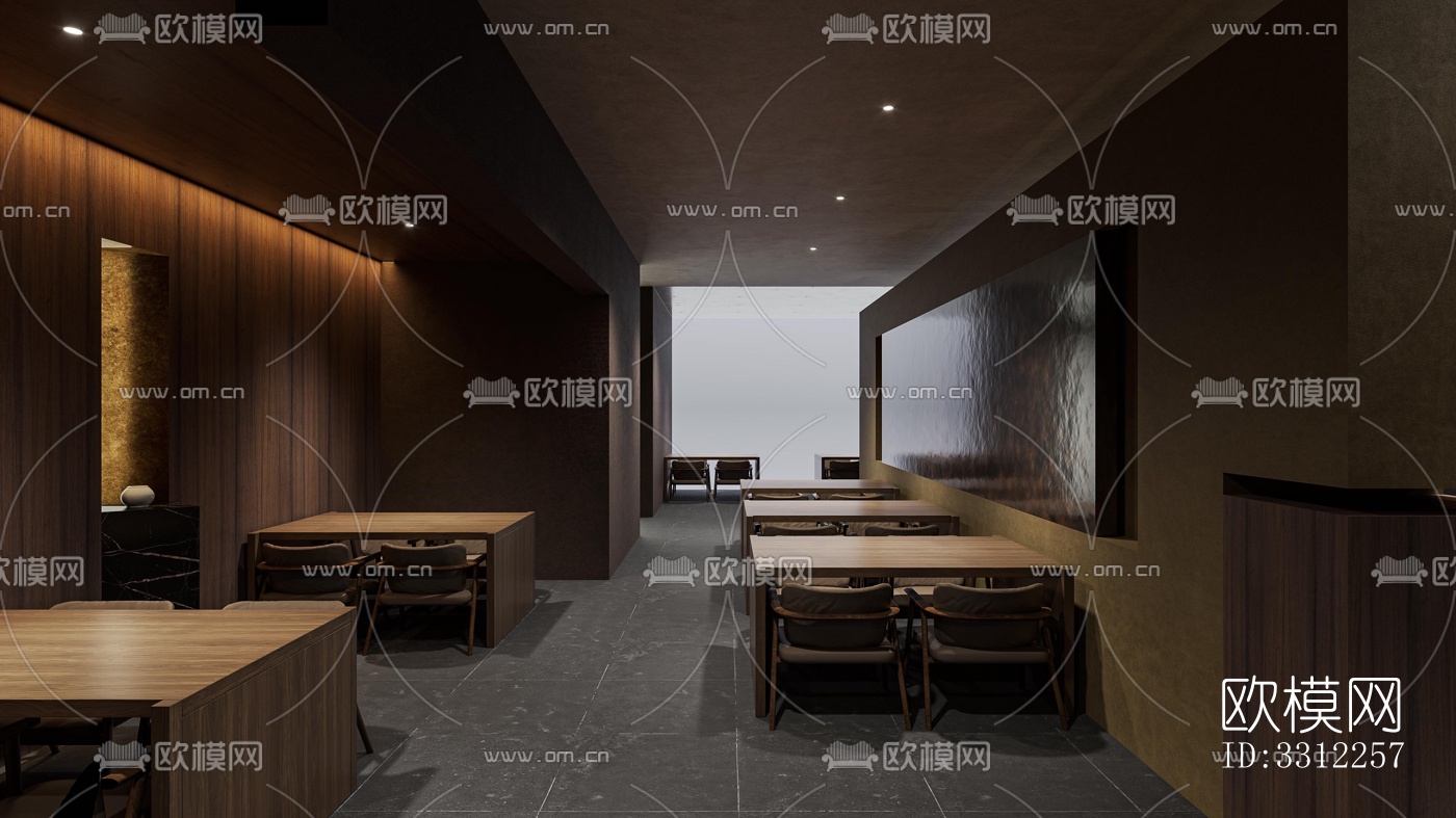 现代中餐厅效果图下载（渲染图5）