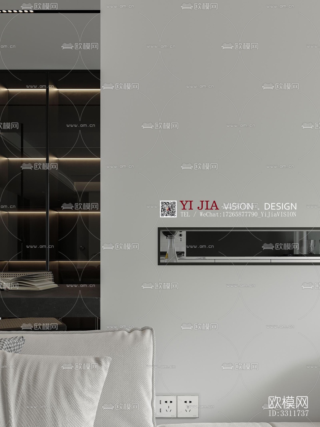 现代客餐厅效果图下载（渲染图7）