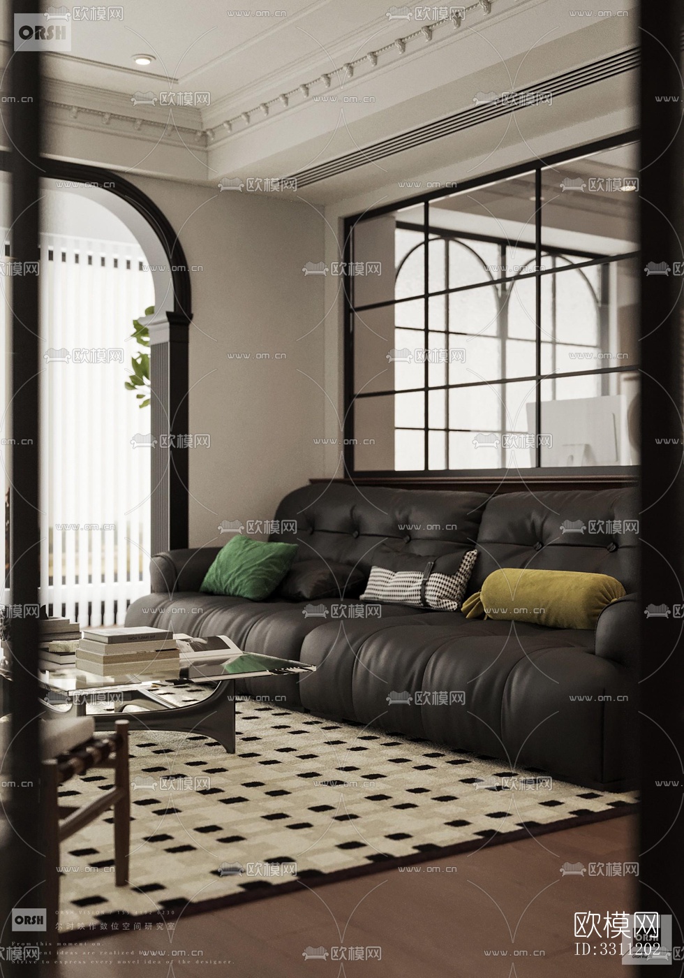 现代客餐厅效果图下载（渲染图15）