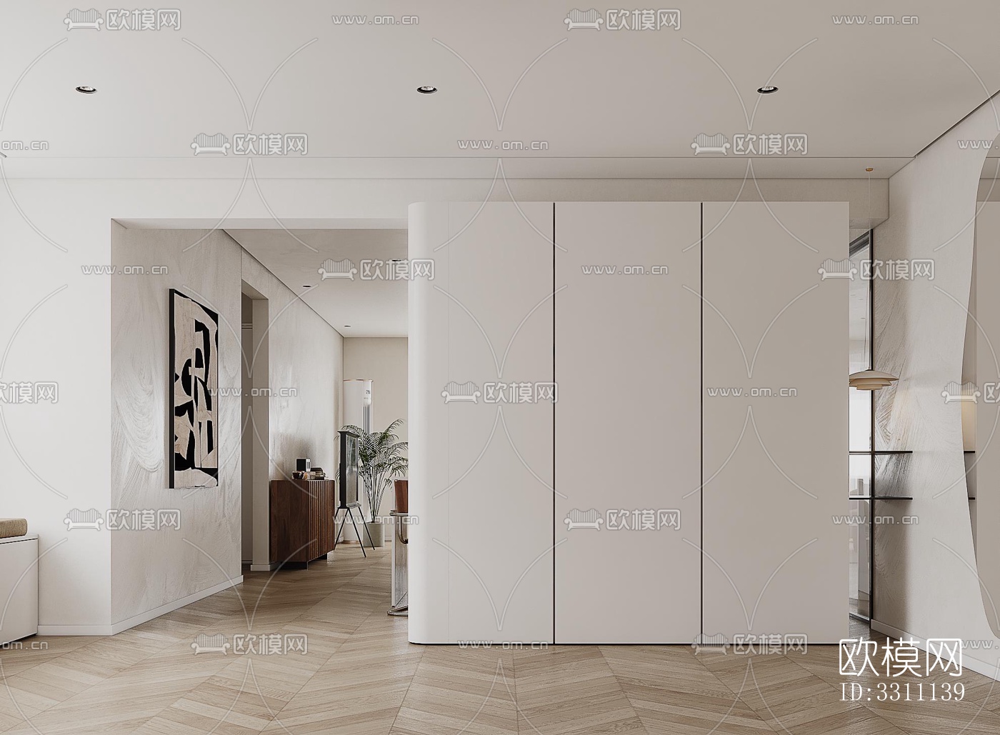 现代客餐厅效果图下载（渲染图8）