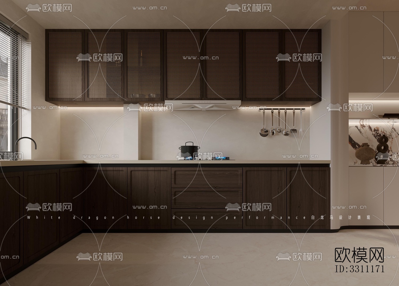 现代客餐厅效果图下载（渲染图2）