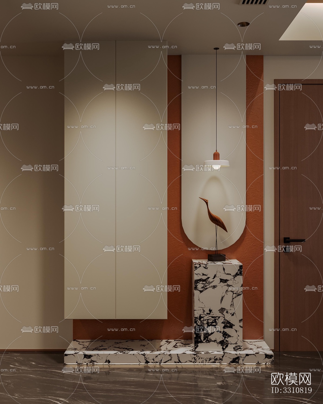 现代客餐厅效果图下载（渲染图7）