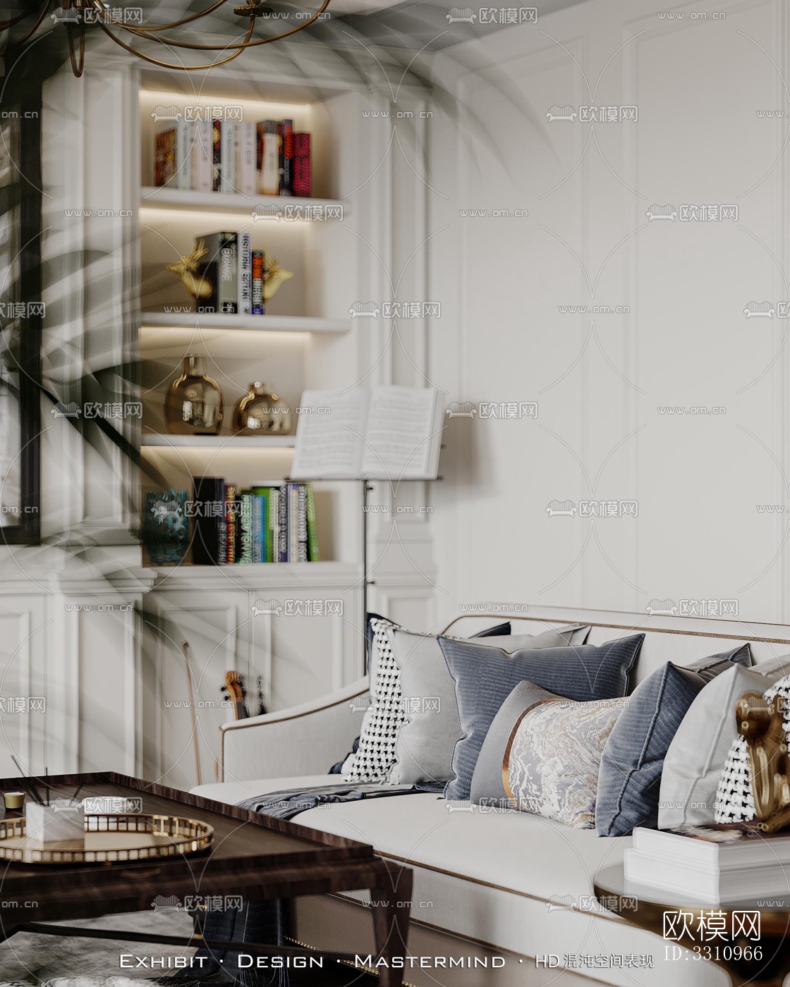 现代客餐厅效果图下载（渲染图3）