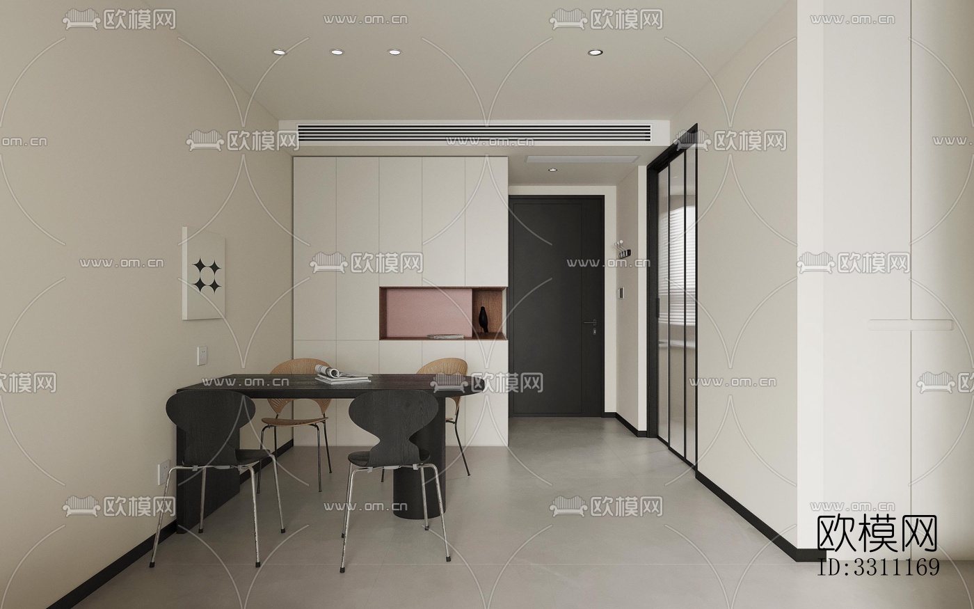 现代客餐厅效果图下载（渲染图7）