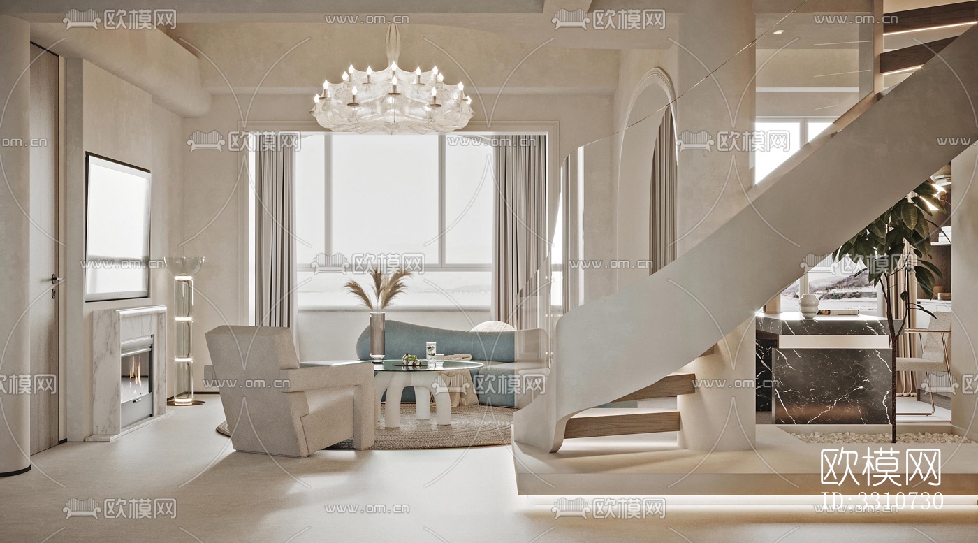 侘寂别墅效果图下载（渲染图10）