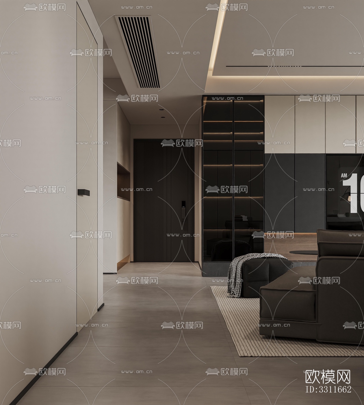 现代客餐厅效果图下载（渲染图4）