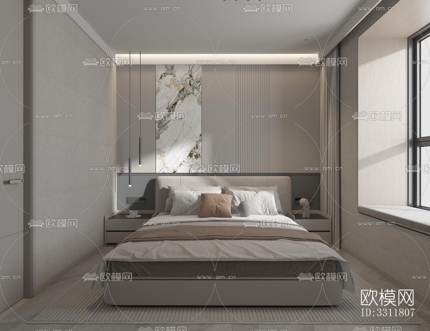 现代客餐厅效果图下载（渲染图11）