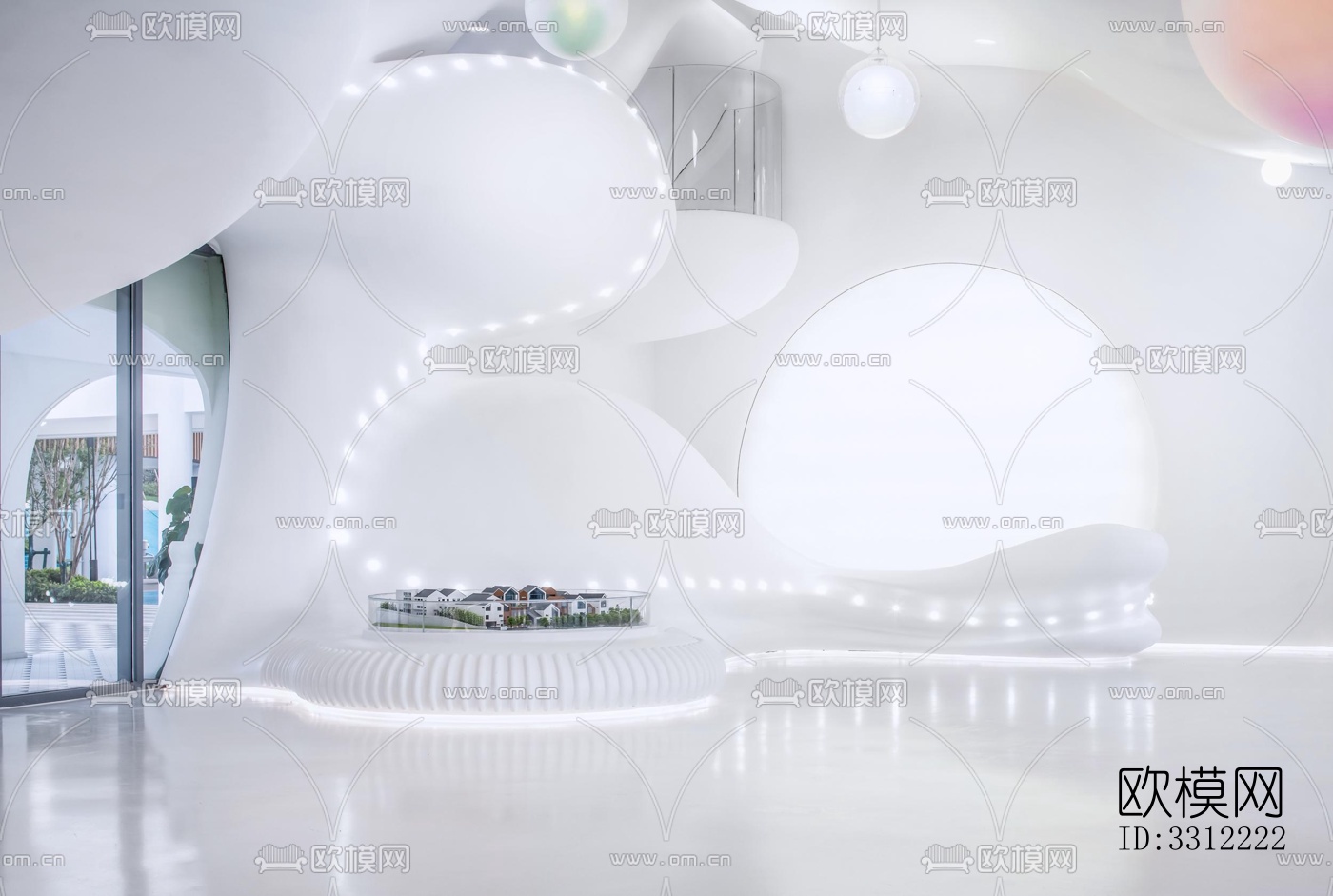 现代幼儿园效果图下载（渲染图1）