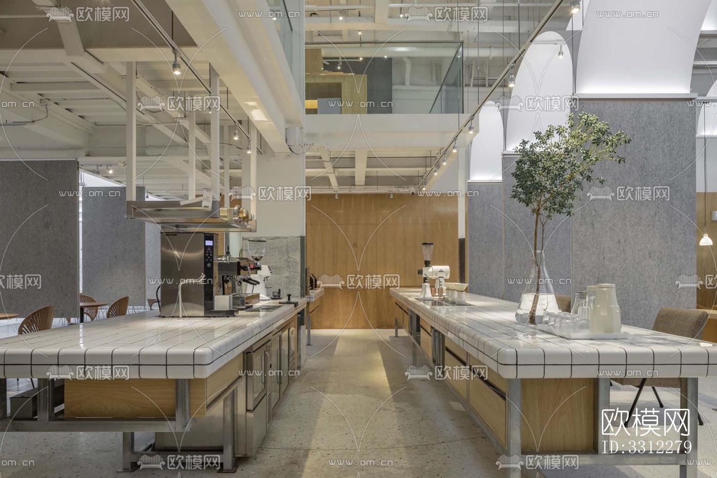 现代咖啡奶茶效果图下载（渲染图5）