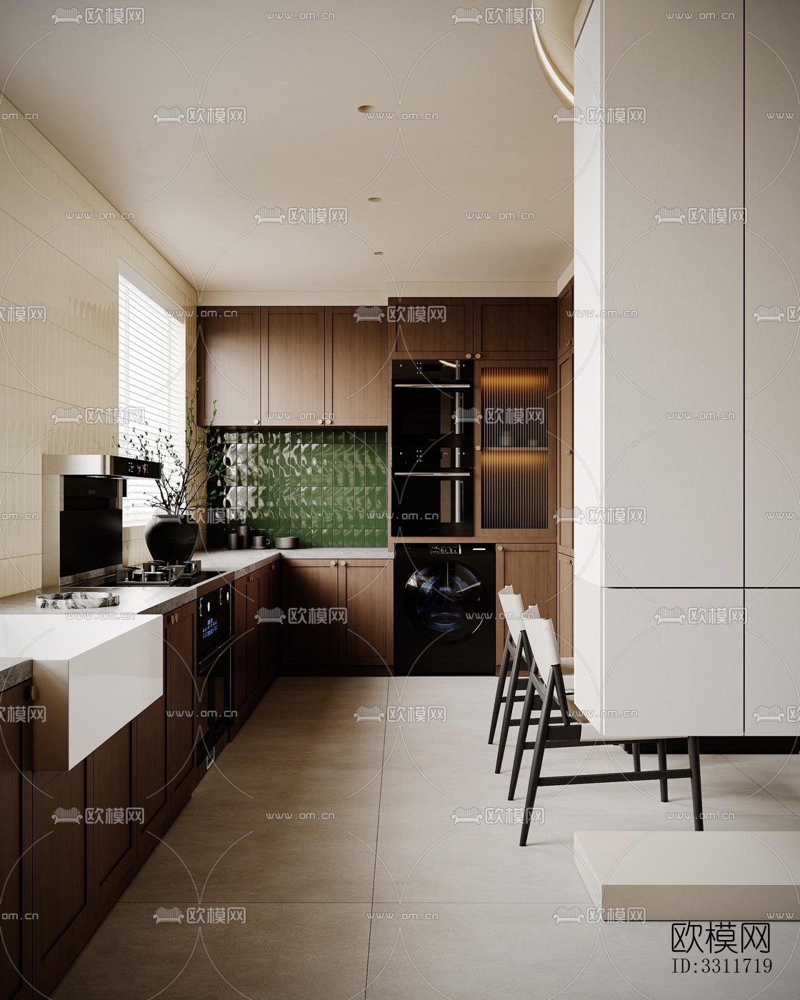 现代客餐厅效果图下载（渲染图14）