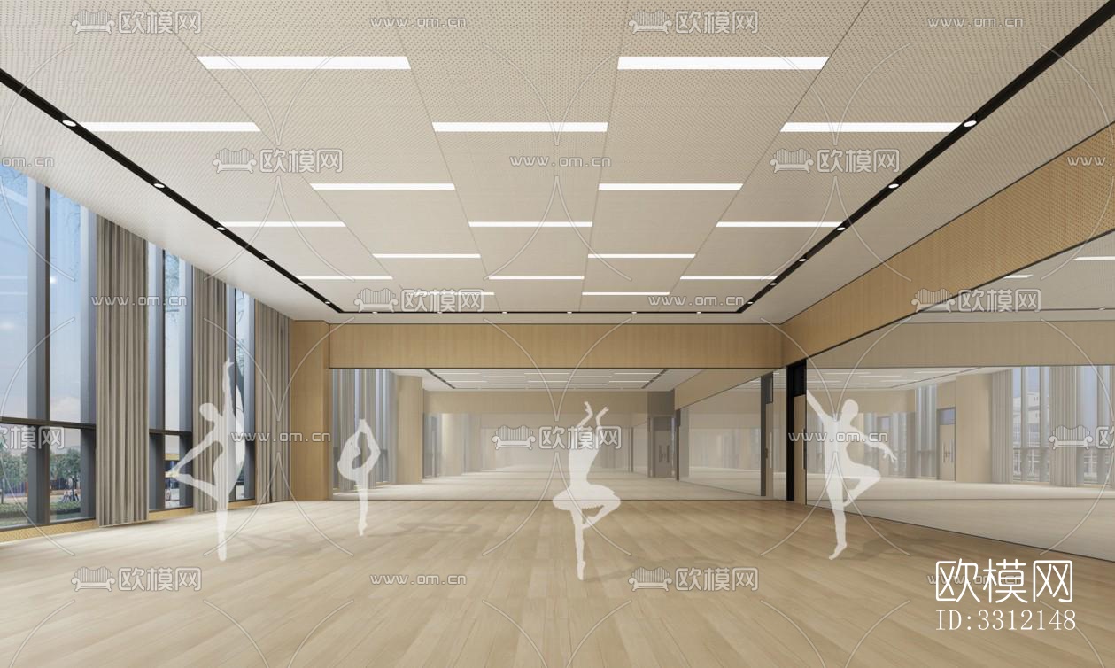 现代学校效果图下载（渲染图4）