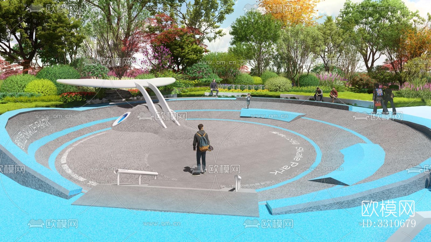 现代儿童游乐效果图下载（渲染图1）