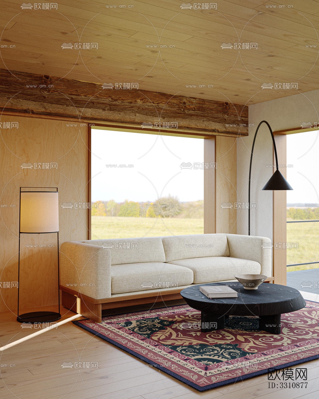 现代客餐厅效果图下载（渲染图11）