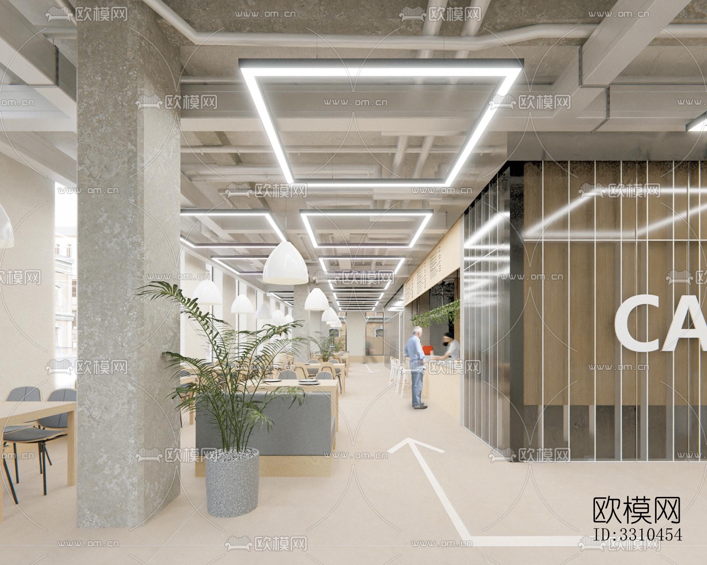 现代图书馆效果图下载（渲染图3）