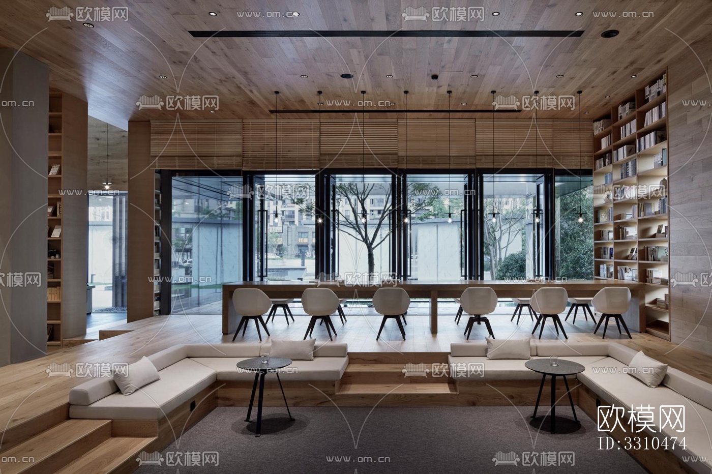 现代图书馆效果图下载（渲染图7）