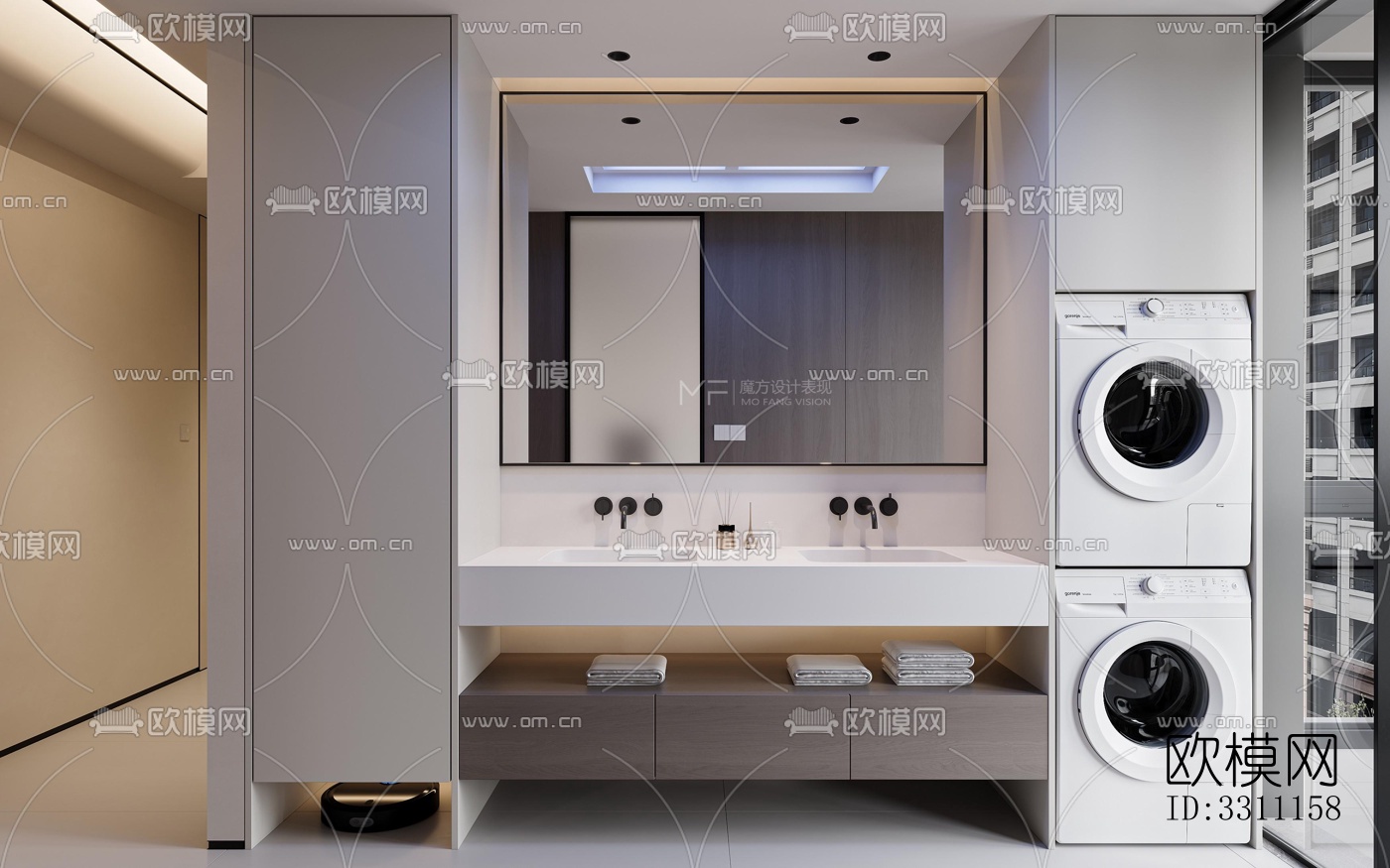 现代客餐厅效果图下载（渲染图6）