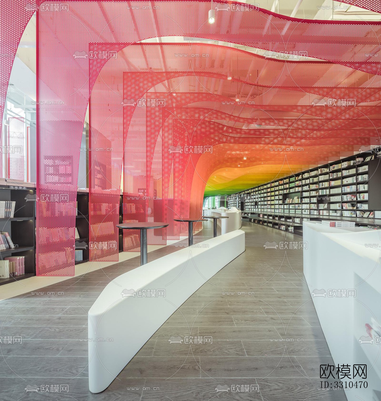 现代图书馆效果图下载（渲染图2）