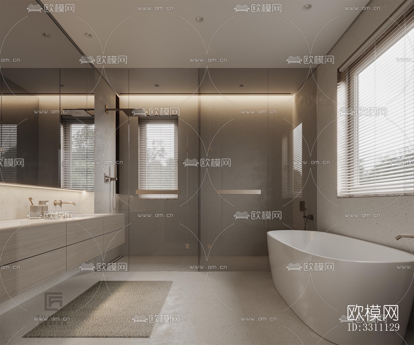 现代客餐厅效果图下载（渲染图6）