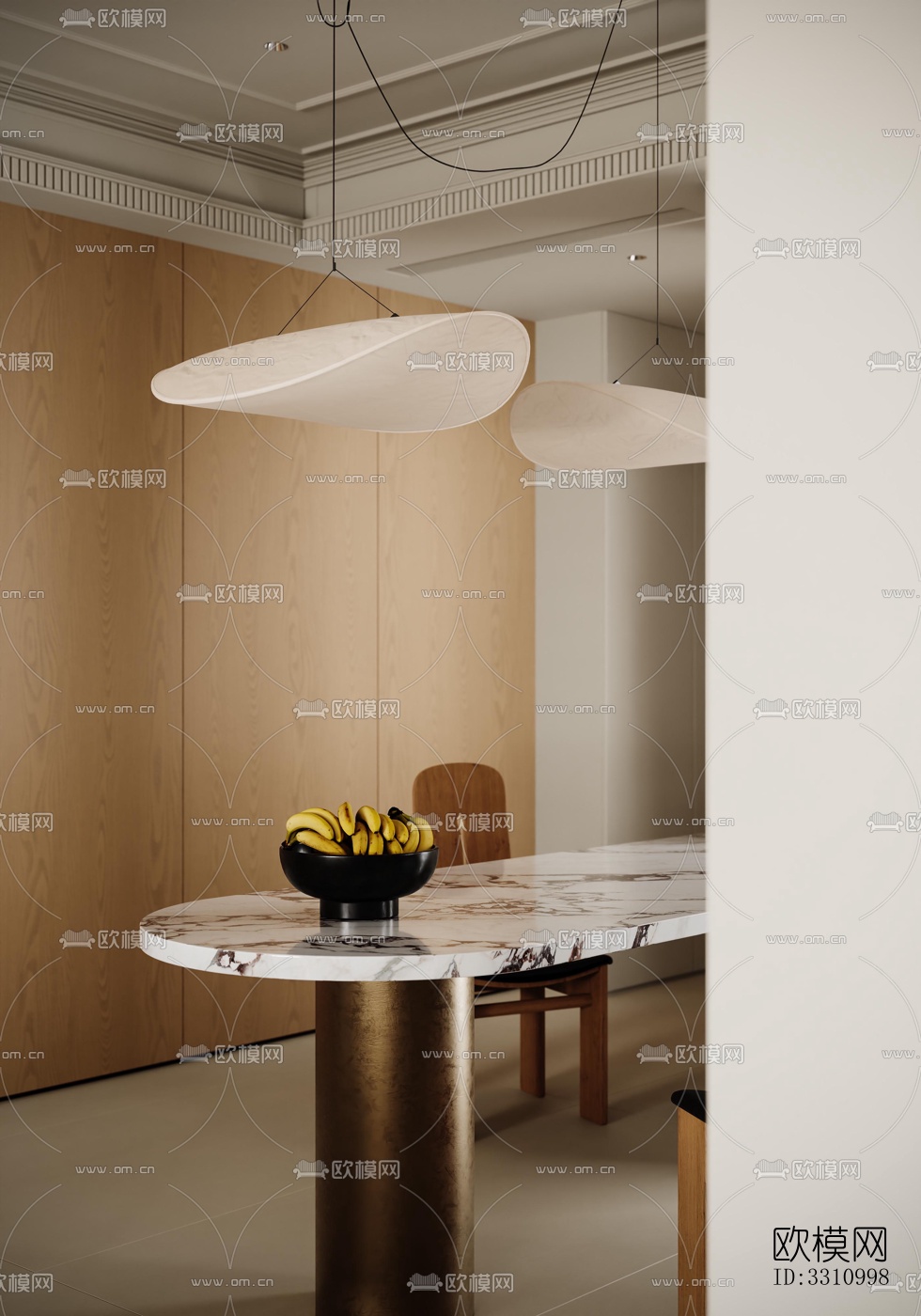 现代客餐厅效果图下载（渲染图8）