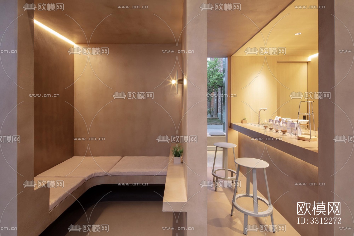 现代咖啡奶茶效果图下载（渲染图4）