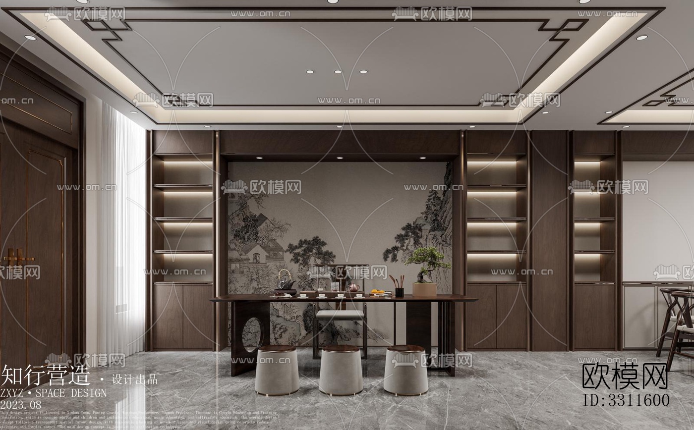 现代客餐厅效果图下载（渲染图8）