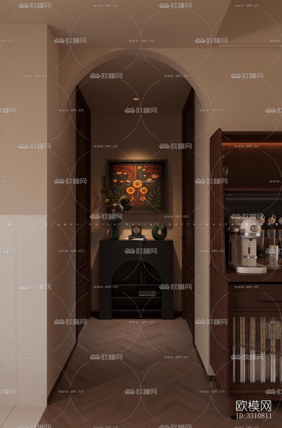 现代客餐厅效果图下载（渲染图5）