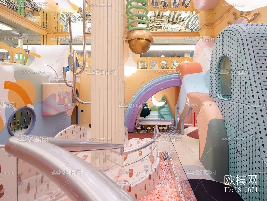 现代儿童游乐效果图下载（渲染图5）