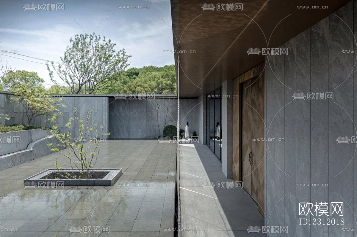 现代阳台花园效果图下载（渲染图14）