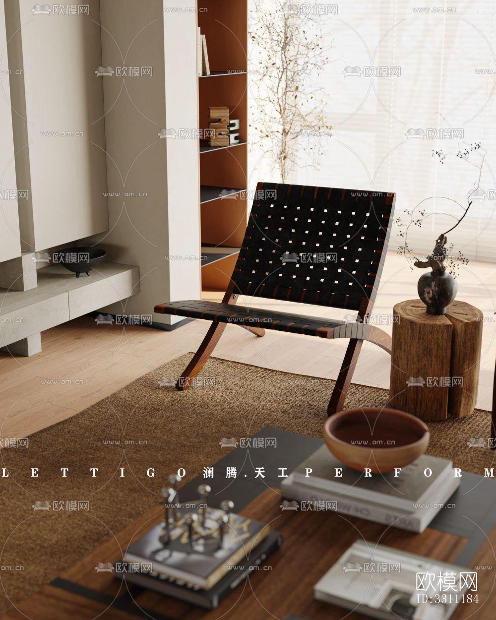 现代客餐厅效果图下载（渲染图4）