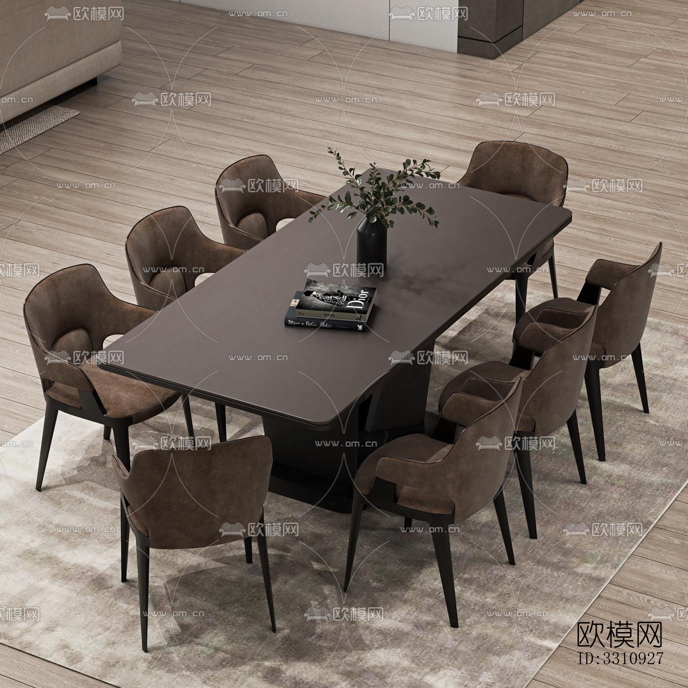 现代客餐厅效果图下载（渲染图5）