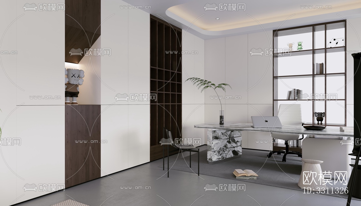 现代客餐厅效果图下载（渲染图6）