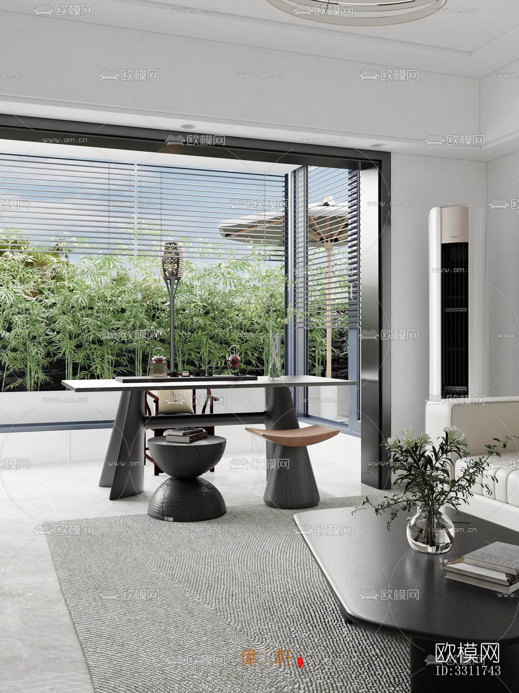 现代客餐厅效果图下载（渲染图7）