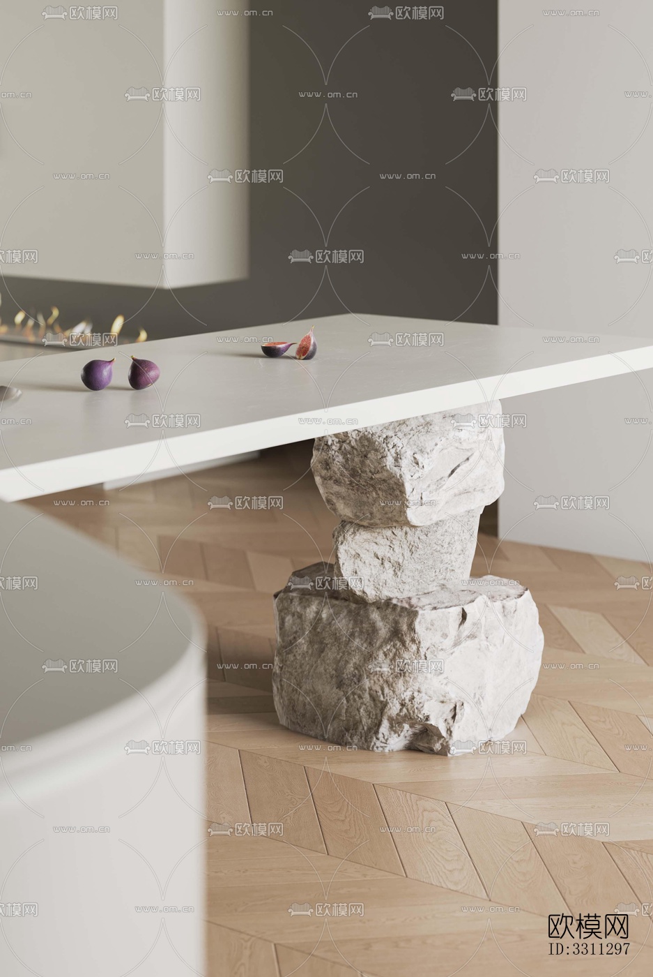 现代客餐厅效果图下载（渲染图4）