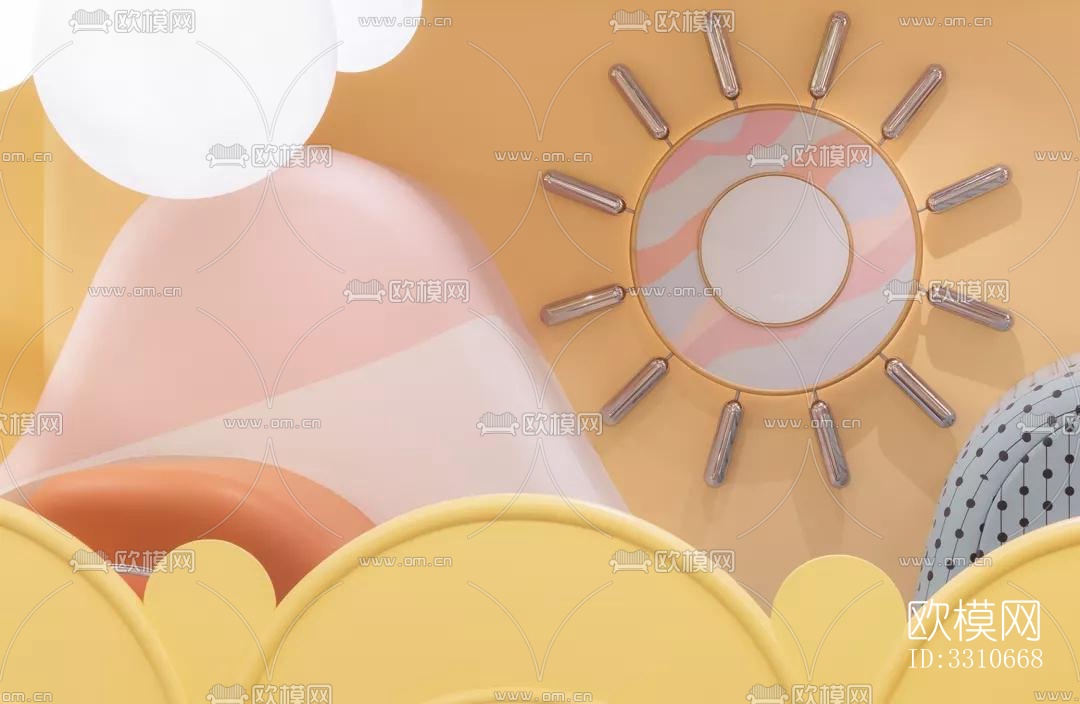 现代儿童游乐效果图下载（渲染图4）