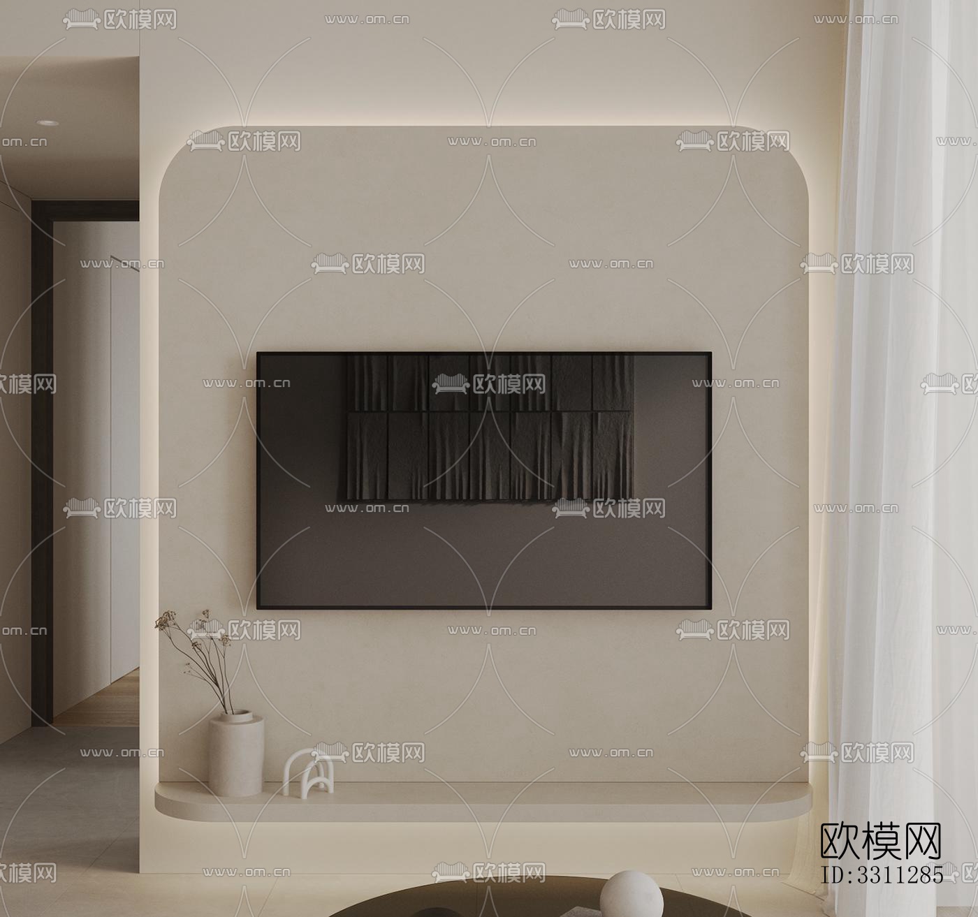 现代客餐厅效果图下载（渲染图11）