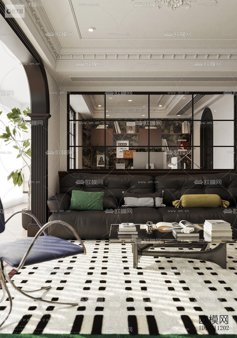 现代客餐厅效果图下载（渲染图18）