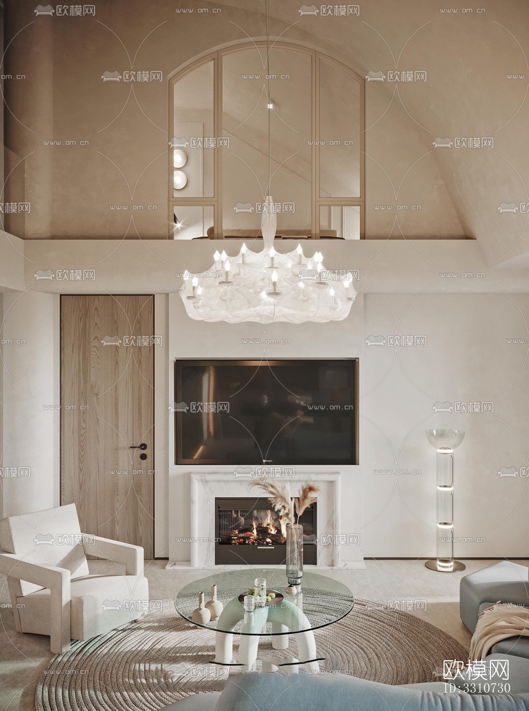 侘寂别墅效果图下载（渲染图12）