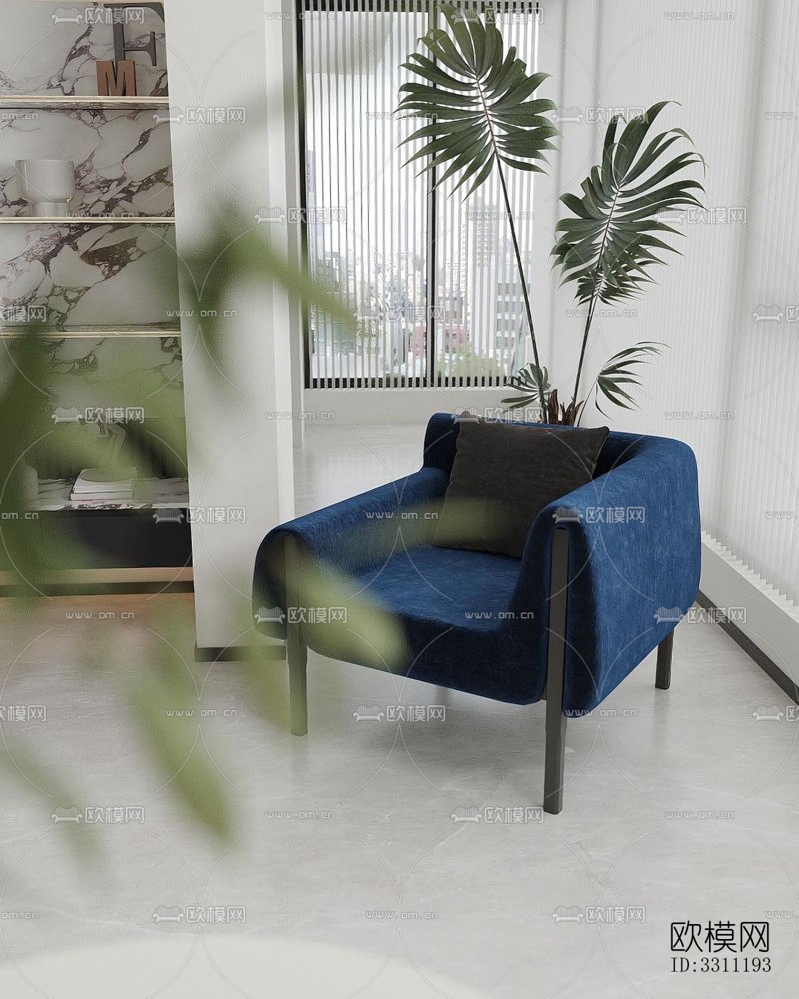 现代客餐厅效果图下载（渲染图4）