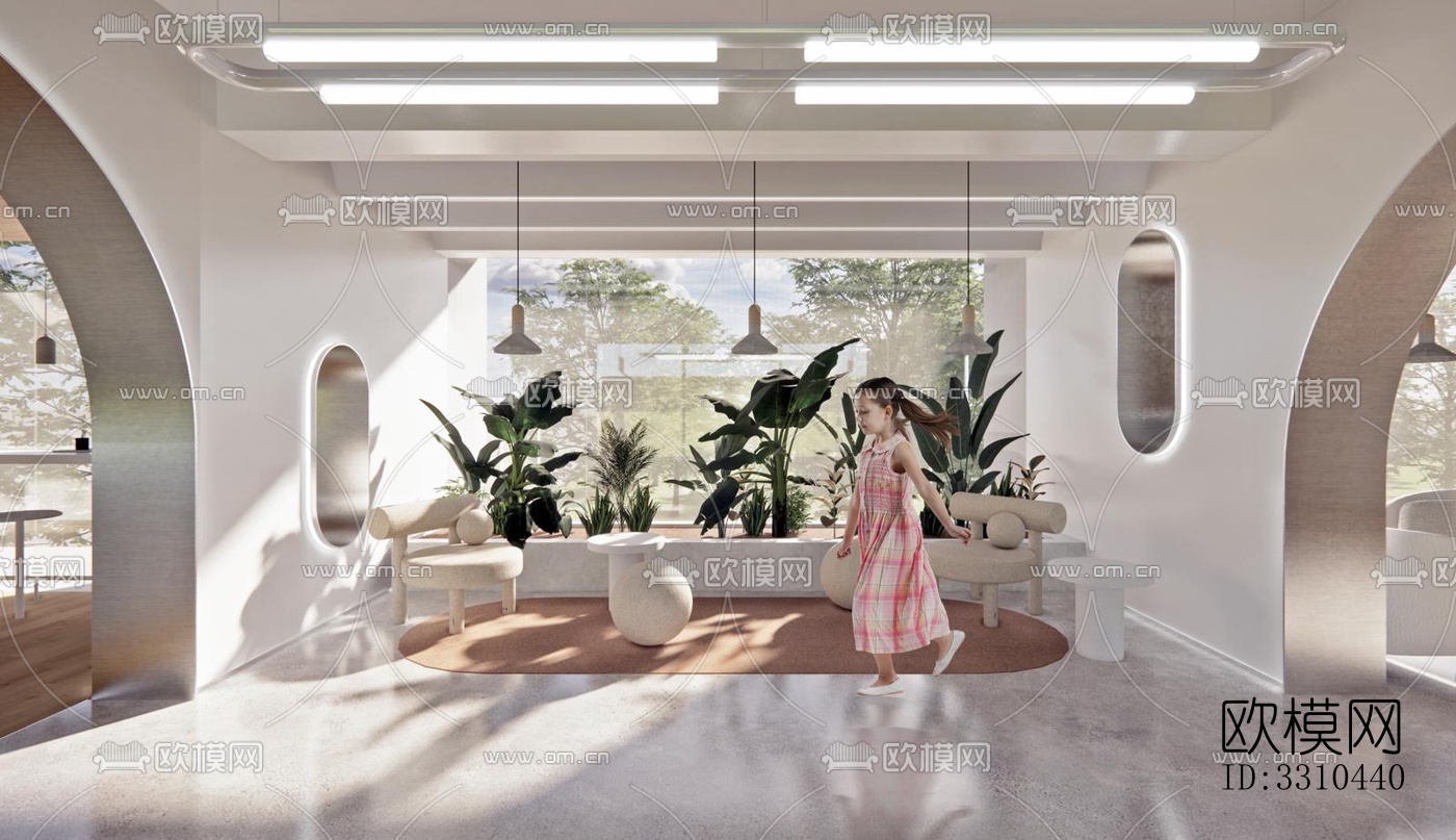 现代图书馆效果图下载（渲染图9）