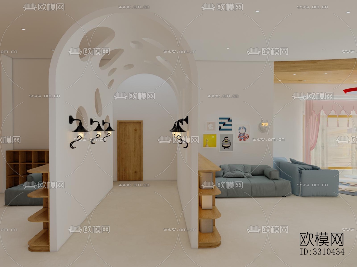 现代图书馆效果图下载（渲染图4）