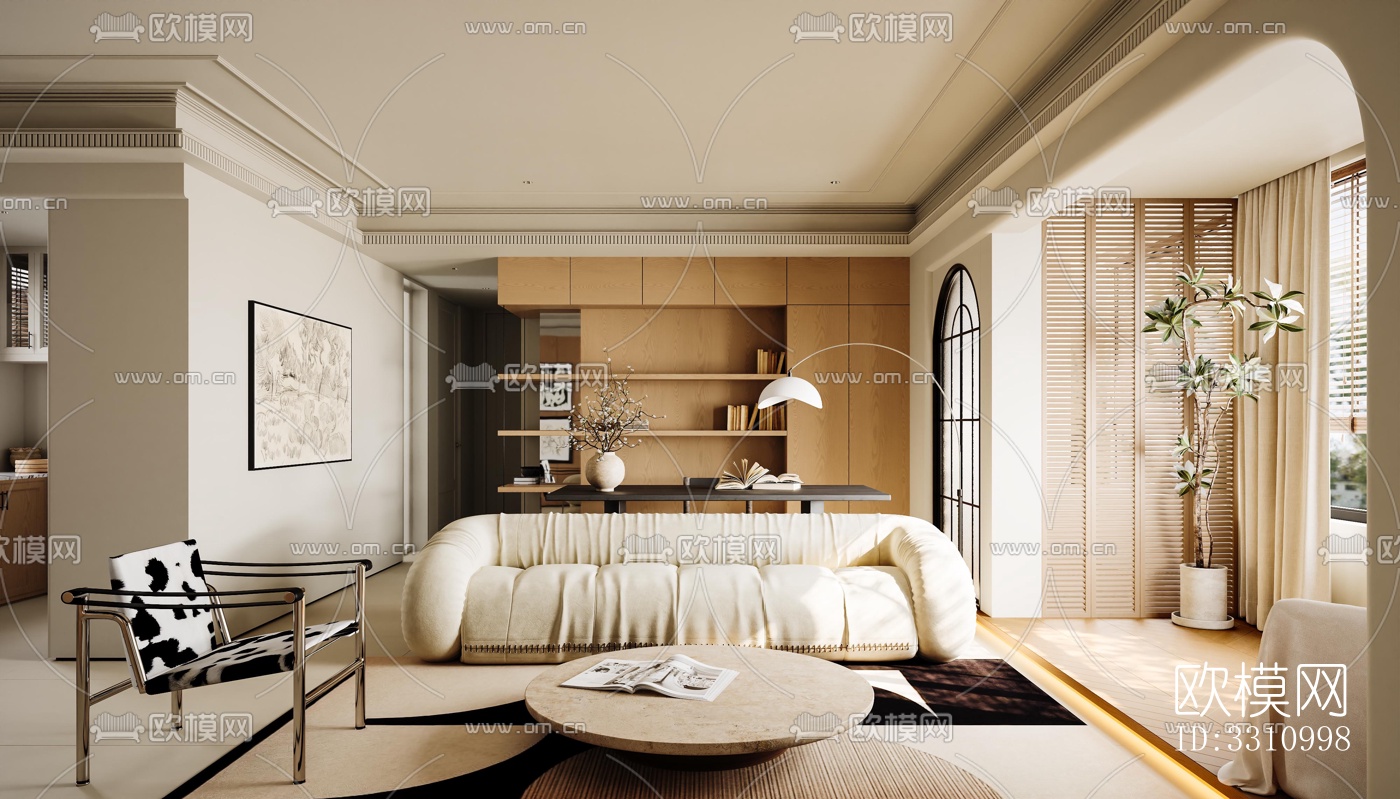 现代客餐厅效果图下载（渲染图10）