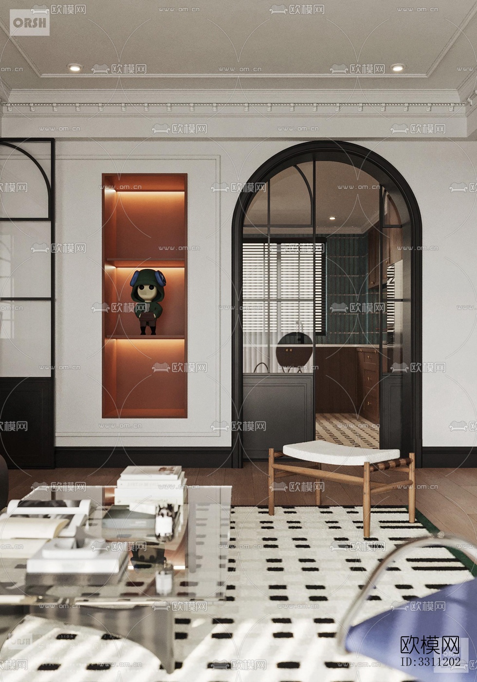 现代客餐厅效果图下载（渲染图16）