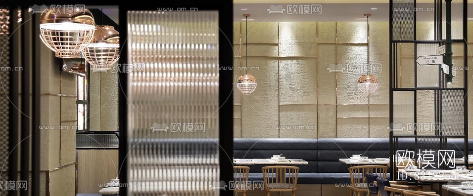 現(xiàn)代中餐廳效果圖下載(渲染圖11)